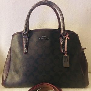 Rare Coach Margot Exotic Mix Satchel Purse